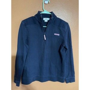 VINEYARD VINES Blue Pink 1/4 Zip Half Zip Pullover Sweatshirt size S